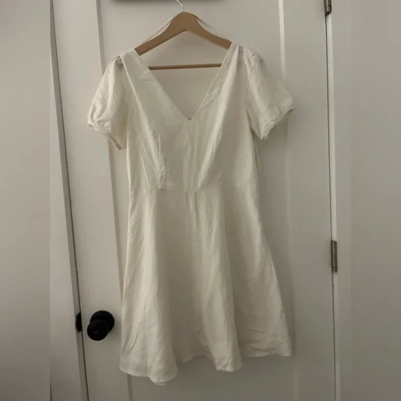 GAP CREAM LINEN DRESS - Picture 1 of 5